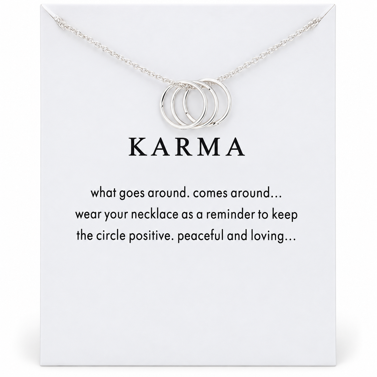 Creative Card Three Circle Geometry Necklace