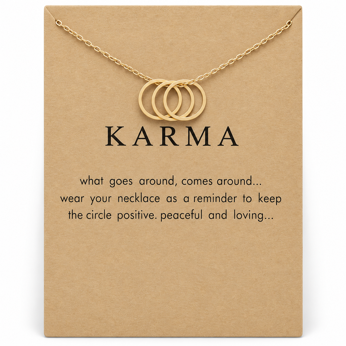 Creative Card Three Circle Geometry Necklace
