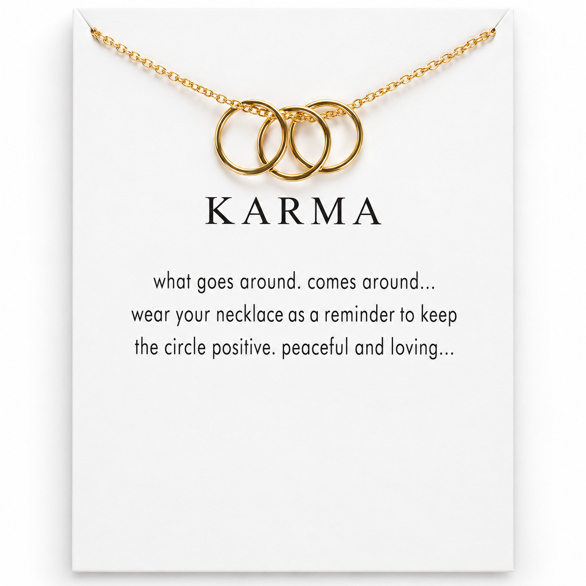 Creative Card Three Circle Geometry Necklace